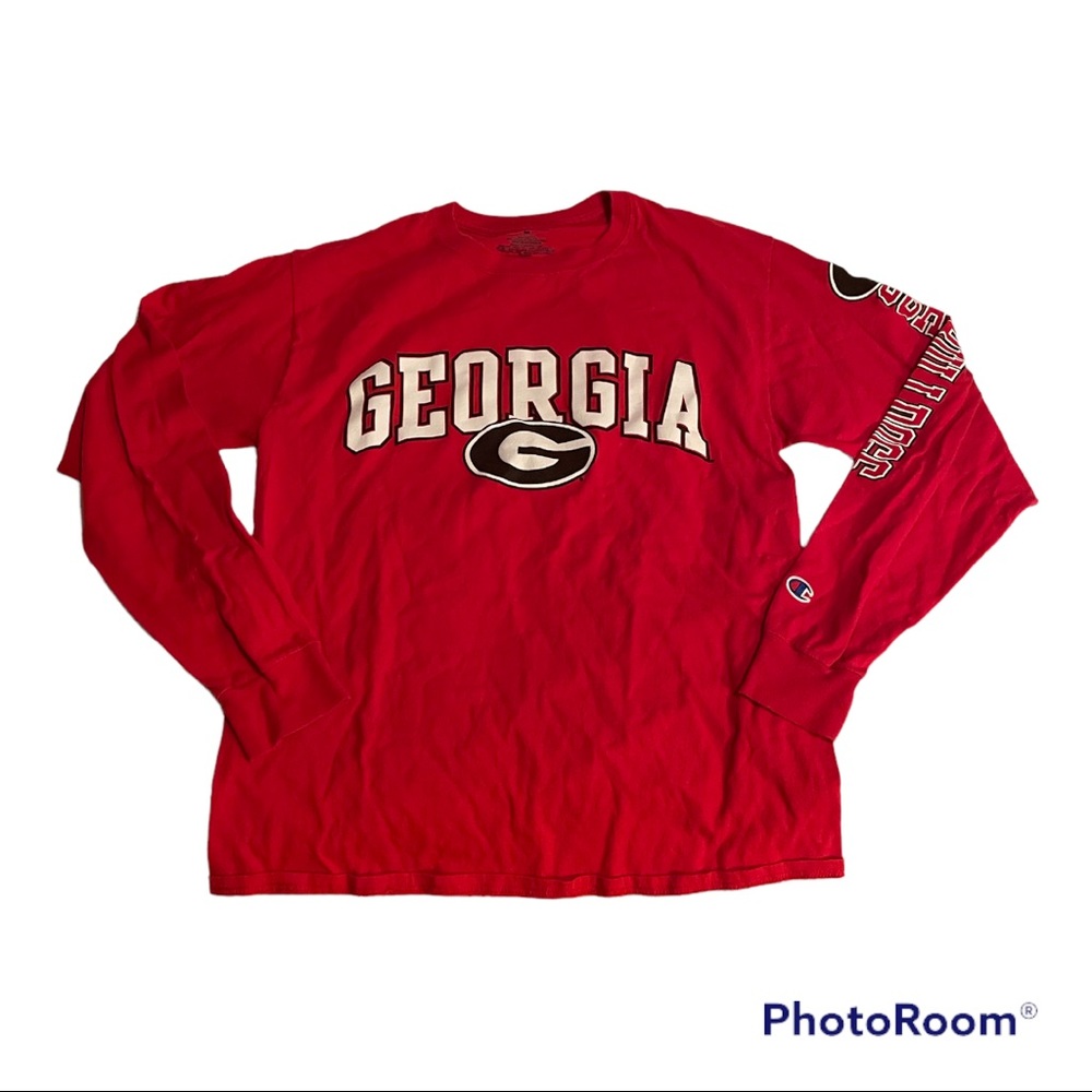 UGA red long sleeve shirt, adult medium